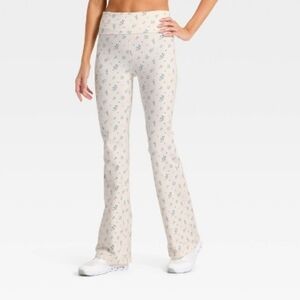 Women's Cotton Balance Cotton Spandex Blend High-Rise Foldover Flare Leggings -